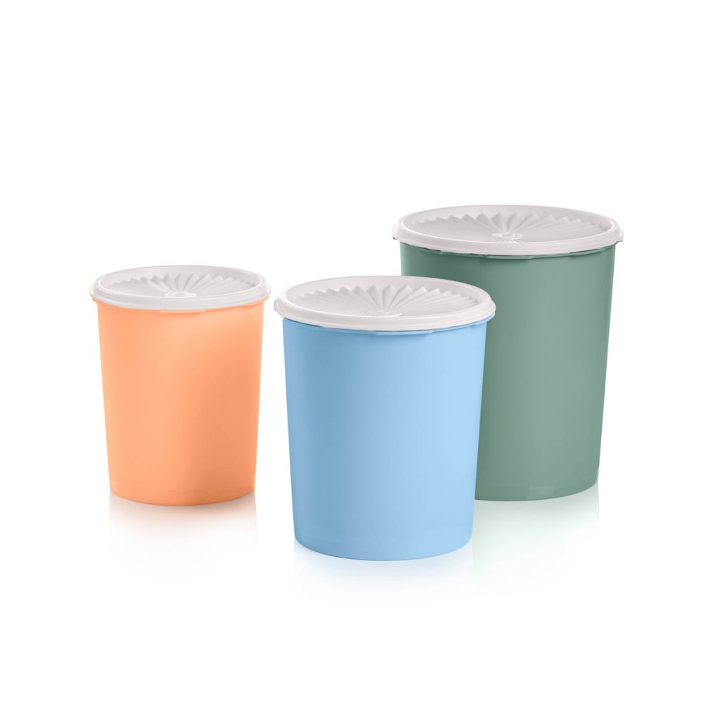Classic Decorator Canister Set of 3 (Early Roots, Ice Cube, Juicy Peach)